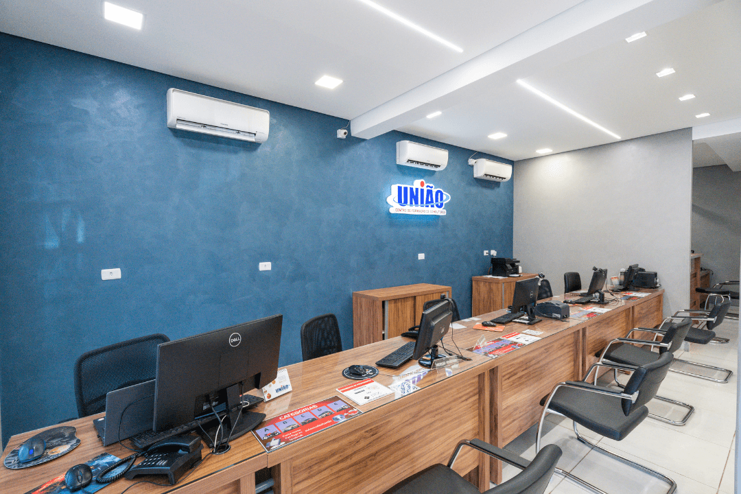 Guichês de atendimento da Autoescola União